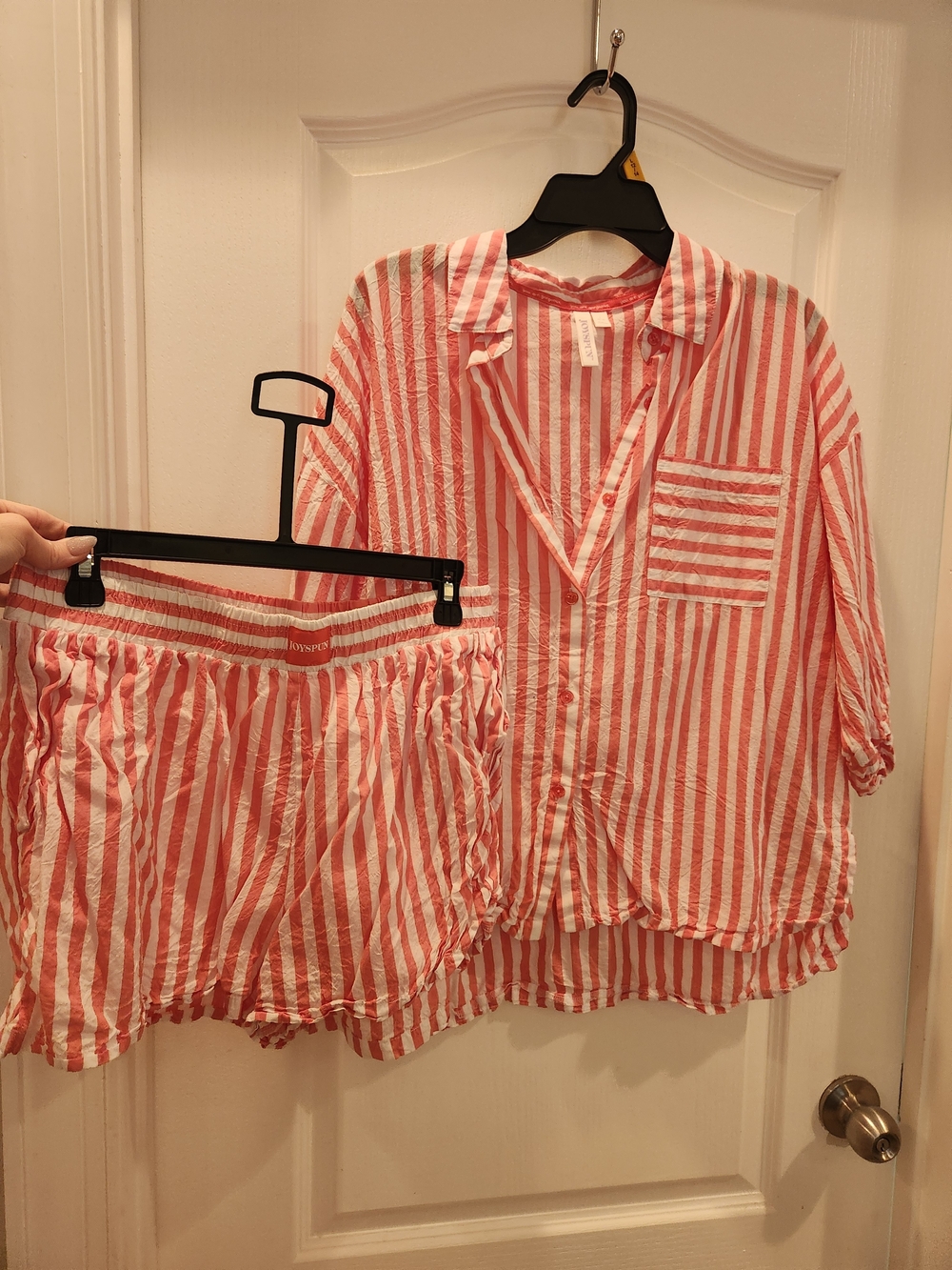 3 Sets Of Striped Cotton-Blend Pajama Set - Women - Picture 2 of 3